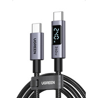 UGREEN USB-C auf USB-C Ladekabel 240W schwarz, 2 Meter, PD 240 Watt, Display