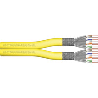 Digitus Professional Cat.7a S/FTP Verlegekabel Duplex, Cca gelb, 500 Meter Trommel