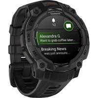 Garmin Instinct 3 - 45 mm, AMOLED, Smartwatch Black, Silikon-Armband
