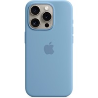 Apple Silikon Case mit MagSafe, Handyhülle hellblau, iPhone 15 Pro