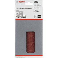 Bosch Schleifblatt C430 Expert for Wood and Paint, 93 x 186mm, K80 10 Stück, für Schwingschleifer