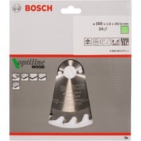 Bosch Kreissägeblatt Optiline Wood, Ø 160mm, 24Z Bohrung 20mm, für Handkreissägen