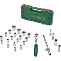 Bosch 1/2" Ratschen-Set mit Steckschlüsseln, 25-teilig grün, Drehmoment bis 768 Nm, im Koffer