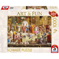 Schmidt Spiele Art & Fun Markus Binz: Die Schule von Athen 2024, Puzzle 1000 Teile