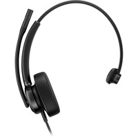 HP Poly Mission 415 Mono-USB-Headset (kabelgebunden) BULK schwarz, USB Type-C und Type-A, Kunstleder-Ohrpolster (Oberflächenmaterial)
