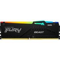 Kingston FURY DIMM 32 GB DDR5-6000, Arbeitsspeicher schwarz, KF560C30BBA-32, FURY Beast RGB, INTEL XMP
