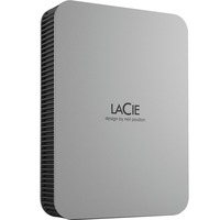 LaCie Mobile Drive Secure 2 TB, Externe Festplatte grau, USB-C 3.2 (5 Gbit/s)