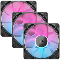 Corsair iCUE LINK RX120 RGB Triple Generalüberholt, Gehäuselüfter schwarz, 3er Pack, inkl. Hub, 120 mm
