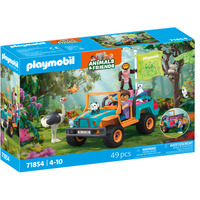 PLAYMOBIL 71854 Animals and Friends: Bunter Geländewagen, Konstruktionsspielzeug 
