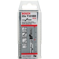 Bosch Professional Stichsägeblatt T 101 BR Clean for Wood, 100mm 25 Stück
