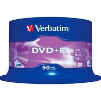 Verbatim DVD+R 4,7 GB, DVD-Rohlinge 16fach, 50 Stück