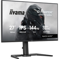 iiyama G-Master GB2741QSU-B1, Gaming-Monitor 68.6 cm (27 Zoll), schwarz (matt), QHD, IPS, HDMI, DP, G-Sync komp., USB-Hub, Höhenverstellung, 144Hz Panel