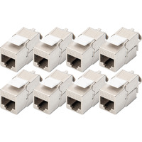Digitus CAT 6A Keystone Modul geschirmt werkzeugfrei 8 Stk., Keystone-Modul 