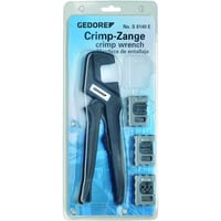 GEDORE Crimp-Zangen-Set ELECTRONIC (S 8140 E), 4-teilig, Crimpzange schwarz,  für spezifische Anforderungen in der Elektroinstallation