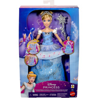 Mattel Disney Prinzessin Cinderella-Modepuppe im bezaubernden Ballkleid mit Licht und Geräuschen