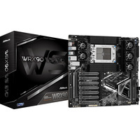 ASRock WRX90 WS EVO, Mainboard schwarz/silber