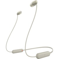 Sony WI-C100C, Kopfhörer beige, Bluetooth, USB-C