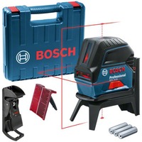 Bosch Professional Kombilaser GCL 2-15 Professional, mit Deckenklemme, Kreuzlinienlaser blau/schwarz, rote Laserlinien, mit Halterung RM1 Professional