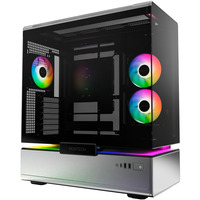 Montech F738 Vision, Tower-Gehäuse silber, Tempered Glass x 2