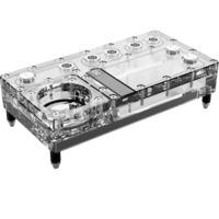 Alphacool Core Distro Plate 240 Links VPP/D5, Verteiler transparent/silber, integrierter Ausgleichsbehälter