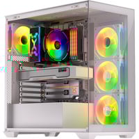 Krux Exo White, Tower-Gehäuse weiß, Tempered Glass x 2