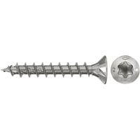fischer Spanplattenschraube PowerFast II 3,5x16 Senkkopf TX 200 Stück, mit Vollgewinde, Edelstahl A2