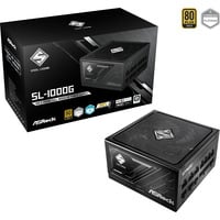 ASRock Steel Legend SL-1000G, PC-Netzteil schwarz, 1x 12-Pin High Power GPU, 3x PCIe, Kabelmanagement, 1000 Watt