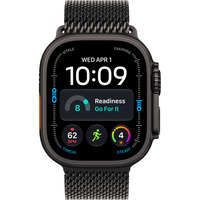 Apple Watch Ultra 4, Smartwatch Titan schwarz, 49 mm, Milanaise Armband Titan schwarz M, Cellular