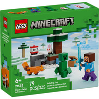LEGO 21583 Minecraft Steves Abenteuer in der Taiga, Konstruktionsspielzeug 