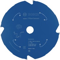 Bosch Kreissägeblatt Expert for Fibre Cement, Ø 165mm, 4Z Bohrung 20mm, für Akku-Handkreissägen