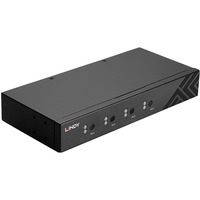 Lindy 4 Port KM Switch, USB 2.0 & Audio, KVM-Switch schwarz