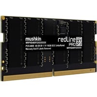 Mushkin SO-DIMM 32 GB DDR5-4800, Arbeitsspeicher schwarz, MRP5T480FGGD32G28, Redline PRO