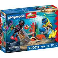 PLAYMOBIL 72078 City Action Polizeitaucher mit Schatz, Konstruktionsspielzeug 
