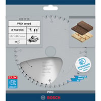 Bosch Professional PRO Wood cordless Kreissägeblatt, Ø 160mm, 48Z Bohrung 20mm, für Akku-Handkreissägen