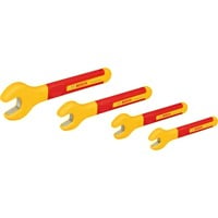 Bosch Professional VDE Einmaulschlüssel-Set 8/ 10/ 13/ 17mm Professional, Schraubenschlüssel rot/gelb, 4-teilig