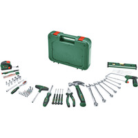 Bosch Advanced Hand Tool S, 64-teilig, Werkzeug-Set grün, mit Werkzeugkoffer