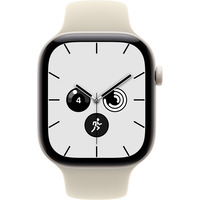 Apple Watch Series 12, Smartwatch weiß, Keramik, 46 mm, Sportarmband Sand M/L, Cellular