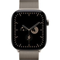 Apple Watch Series 12, Smartwatch Titan Natur, 46 mm, Milanaise Armband Natur, M/L, Cellular