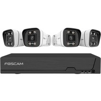 Foscam FN9108E B4 2T, Set weiß, 8 Kanal Netzwerk-Videorekorder FN9108E, 4x V5EP Überwachungskamera