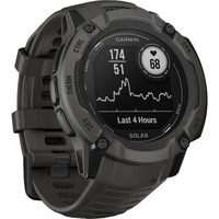 Garmin Instinct 2X Solar, Smartwatch dunkelgrau, 55 mm, Silikon-Armband