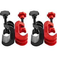 BESSEY Querverbinder-Set STE-CC-SET, Halterung schwarz/rot, 2 Stück, für Deckenstützen mit Ø 20mm bis 34mm
