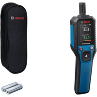 Bosch Professional Hygrometer GDH 1-17, Feuchtemesser blau/schwarz, 2x Batterien, Tasche