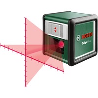 Bosch Kreuzlinienlaser Quigo Plus, mit Stativ grün/schwarz, rote Laserlinien, Reichweite 7 Meter