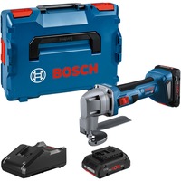 Bosch Professional Akku-Blechschere GSC 18V-16 E Professional, 18Volt blau/schwarz, 2x Akku ProCORE18V 4,0Ah, in L-BOXX