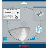 Bosch Professional PRO Aluminium cordless Kreissägeblatt, Ø 190mm, 56Z Bohrung 20mm, für Akku-Kappsägen