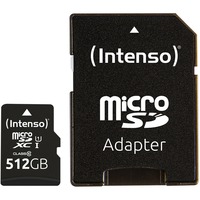 Intenso UHS-I Performance 512 GB microSDXC, Speicherkarte schwarz, UHS-I U1, Class 10