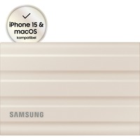 Samsung Portable SSD T7 Shield 1 TB, Externe SSD beige, USB-C 3.2 Gen 2 (10 Gbit/s), extern