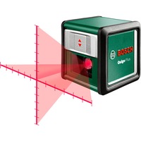 Bosch Heimwerken & Garten Kreuzlinienlaser Quigo Plus, mit Stativ grün/schwarz, rote Laserlinien, Reichweite 7 Meter