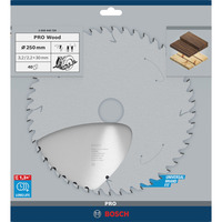 Bosch PRO Wood Kreissägeblatt, Ø 250mm, 40Z Bohrung 30mm, für Handkreissägen