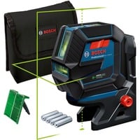 Bosch Professional Kombilaser GCL 2-50 G Professional solo, Kreuzlinienlaser blau/schwarz, grüne Laserlinien, mit Halterung RM10 Professional